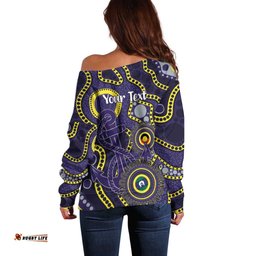 Dockers NAIDOC Week 2026 Personalised Off Shoulder Sweater 50 Years of Deadly Aboriginal Art LT14