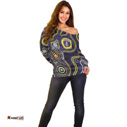 Dockers NAIDOC Week 2026 Personalised Off Shoulder Sweater 50 Years of Deadly Aboriginal Art LT14