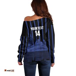 New Zealand Auckland Football Custom Off Shoulder Sweater Go City of Sails Est 2025 LT14