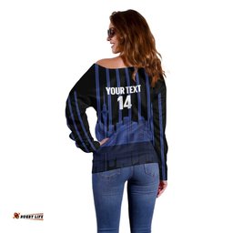 New Zealand Auckland Football Custom Off Shoulder Sweater Go City of Sails Est 2025 LT14