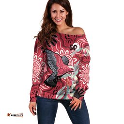 Personalised Australia Galah NAIDOC Week 2026 Off Shoulder Sweater 50 Years of Deadly Aboriginal Art LT14