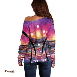 NAIDOC Week 2026 Off Shoulder Sweater Eternal Spirit Tree LT05