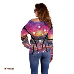 NAIDOC Week 2026 Off Shoulder Sweater Eternal Spirit Tree LT05