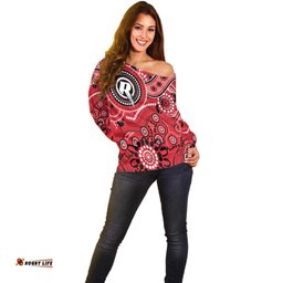 Renegades Cricket Custom Off Shoulder Sweater Australian Aboriginal LT9