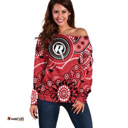 Renegades Cricket Custom Off Shoulder Sweater Australian Aboriginal LT9