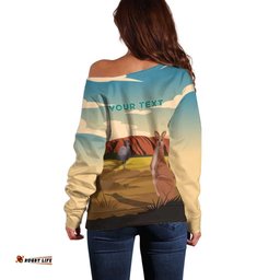 Australia Personalized Off Shoulder Sweater Uluru Scenery LT7