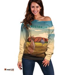 Australia Personalized Off Shoulder Sweater Uluru Scenery LT7
