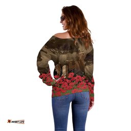 Australia - New Zealand ANZAC Lone Pine Off Shoulder Sweater The Last Post LT7
