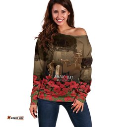 Australia - New Zealand ANZAC Lone Pine Off Shoulder Sweater The Last Post LT7