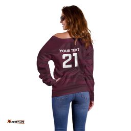 Pride of Burleigh Rugby Spirit Custom Off Shoulder Sweater Queensland Grand Final Edition 2025 LT9