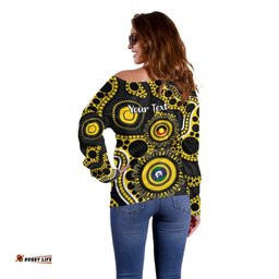 Richmond NAIDOC Week 2026 Personalised Off Shoulder Sweater 50 Years of Deadly Aboriginal Art LT14