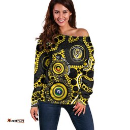 Richmond NAIDOC Week 2026 Personalised Off Shoulder Sweater 50 Years of Deadly Aboriginal Art LT14