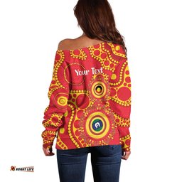 Suns NAIDOC Week 2026 Personalised Off Shoulder Sweater 50 Years of Deadly Aboriginal Art LT14
