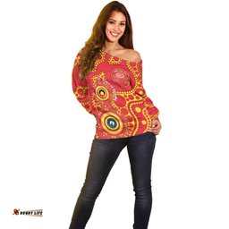 Suns NAIDOC Week 2026 Personalised Off Shoulder Sweater 50 Years of Deadly Aboriginal Art LT14