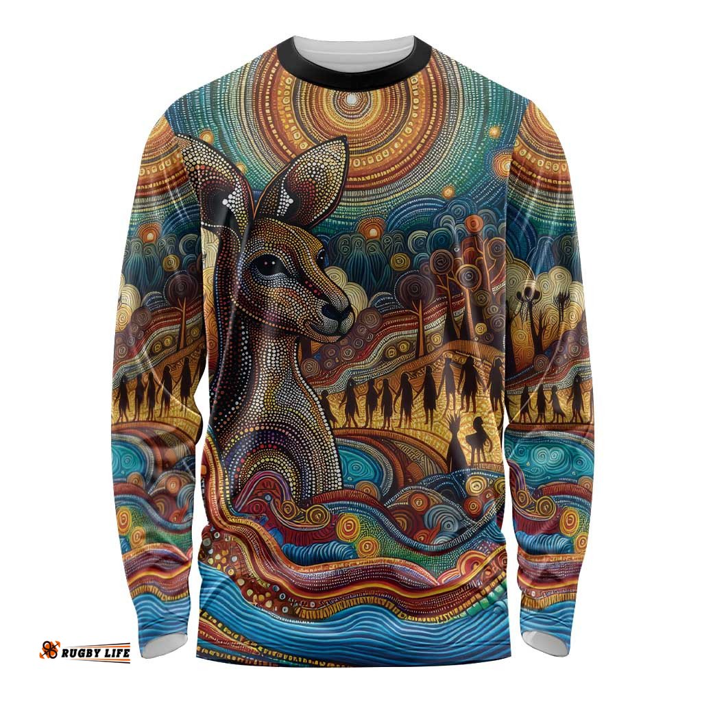 Aboriginal Dreamtime Stories Land Long Sleeve Shirt LT9