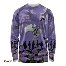 ANZAC Day Long Sleeve Shirt Lest We Forget the Animals Too LT19