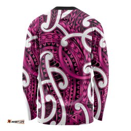 Aotearoa Maori Kowhaiwhai Long Sleeve Shirt Mawhero Puhoro and Patiki LT9