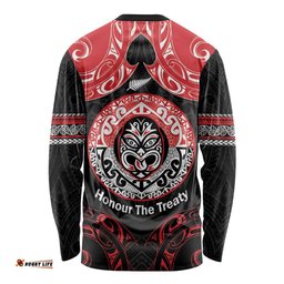 Aotearoa Toitu Te Tiriti Long Sleeve Shirt Haka Tiki Honour The Treaty LT14