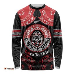 Aotearoa Toitu Te Tiriti Long Sleeve Shirt Haka Tiki Honour The Treaty LT14