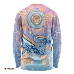 Aussie NAIDOC Week Pastel Long Sleeve Shirt Dreaming Whales LT7