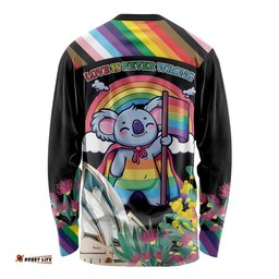 Aussia Pride Month Rainbow Koala Long Sleeve Shirt LT9