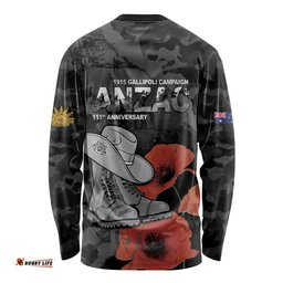 Australia 1915 Gallipoli ANZAC Long Sleeve Shirt 111th Anniversary Army Boots And Slouch Hat LT14