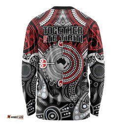 Aotearoa and Australia Long Sleeve Shirt New Zealand Honour The Treaty Ake!Ake!Ake! LT9