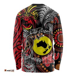 Aotearoa and Australia Toitu Te Tiriti Long Sleeve Shirt Honour the Treaty - Stand Together Stand Stronger LT03