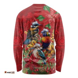 Aussie Native Bird Long Sleeve Shirt Aboriginal Inspired Christmas LT9