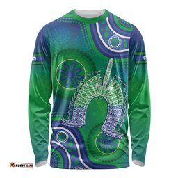 Australia Torres Strait Islanders Long Sleeve Shirt Dhari Aboriginal Pattern LT14