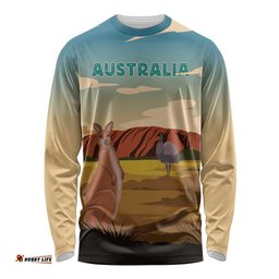 Australia Personalized Long Sleeve Shirt Uluru Scenery LT7
