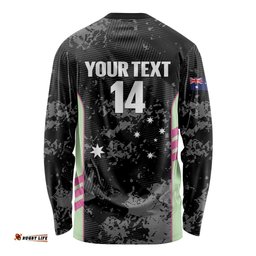 Custom Australia Matildas 2026 Long Sleeve Shirt Come On Aussie Grunge Style LT14
