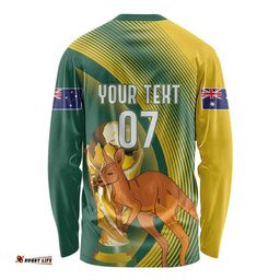Australia Socceroos WC2026 Custom Long Sleeve Shirt Golden Champions LT7