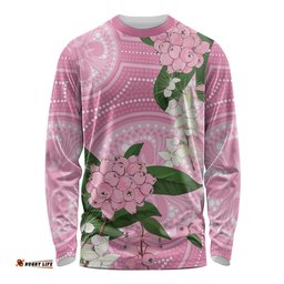 Australia Lilly Pilly Riberry Long Sleeve Shirt Aussie Native Flowers Indigenous Art LT14
