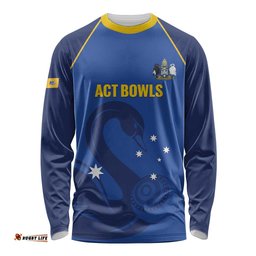 Custom ACT Bowls Australia Long Sleeve Shirt Go Australian Capital Territory Swan LT14