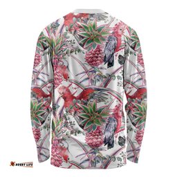 Australia Pink Galah Long Sleeve Shirt Rose-breasted Cockatoo Pineapple Seamless Vibes LT14