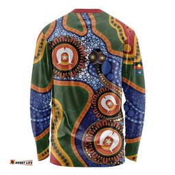 Australia NAIDOC Week 2026 Long Sleeve Shirt 50 Years of Deadly Dhari Snake Aboriginal Art LT14