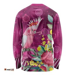 Australia Pink Cockatoo Christmas Long Sleeve Shirt Aussie Native Flowers Merry Xmas - Pink LT14