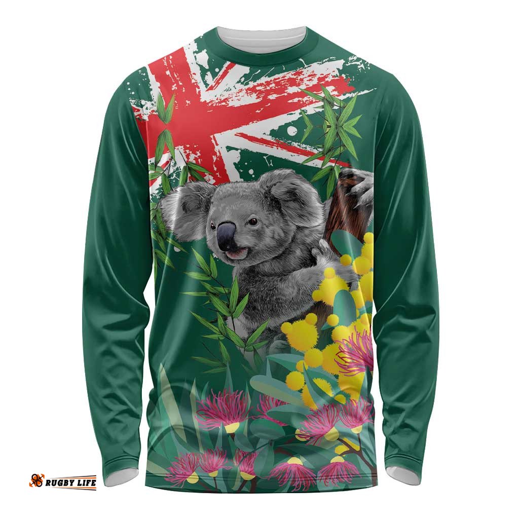 Australia Day Koala Long Sleeve Shirt Aussie Aussie Aussie Oi Oi Oi National Color LT9