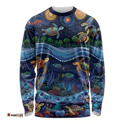 Australian Landscapes Long Sleeve Shirt Aboriginal Dreamtime Story LT9
