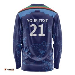 Afghan Atalans Cricket Custom Long Sleeve Shirt Afghanistan Map with Sporty Style LT9