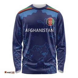 Afghan Atalans Cricket Custom Long Sleeve Shirt Afghanistan Map with Sporty Style LT9