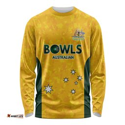 Australian Lawn Bowls Custom Long Sleeve Shirt Aussie Minimalist Style LT9