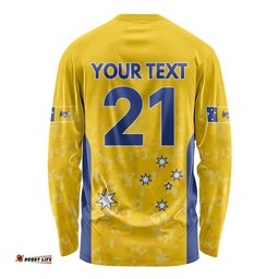 Australian ACT Lawn Bowls Custom Long Sleeve Shirt Aussie Minimalist Style LT9