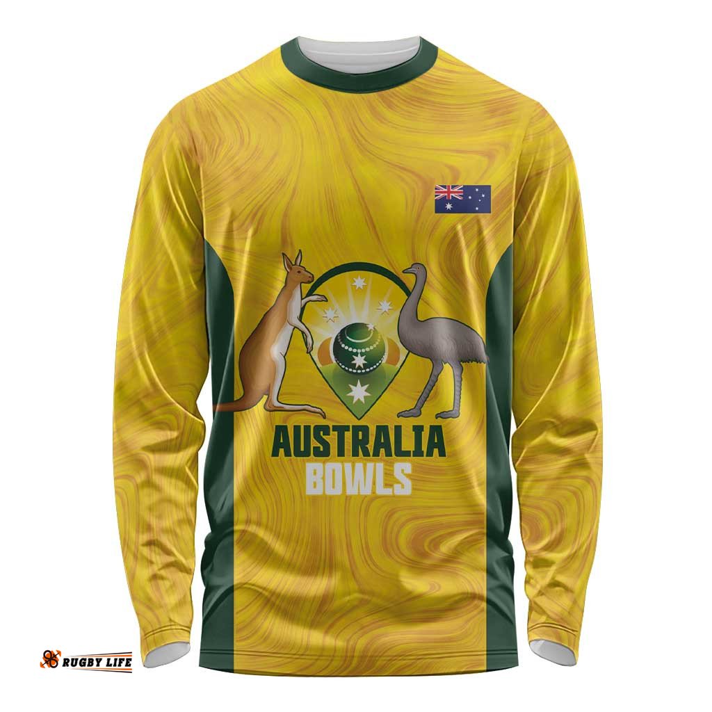 Custom Bowls Australia Long Sleeve Shirt Marble National Color LT14