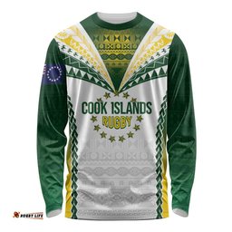 Cook Islands Rugby Custom Long Sleeve Shirt Kuki's Aitu Champions LT7