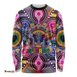 Australia Indigenous Autism Awareness Long Sleeve Shirt Its Okay To Be Different LT05