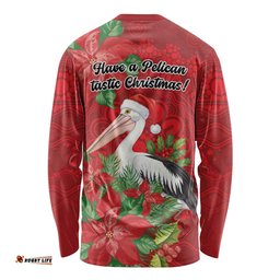 Australian Pelican Long Sleeve Shirt Aboriginal Inspired Christmas LT9