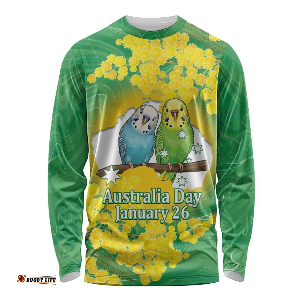 Budgerigar Australia Day Long Sleeve Shirt Proud To Be An Aussie Opal National Color LT14