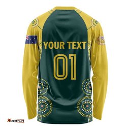 Custom Australia Cricket Long Sleeve Shirt Aussies Champions LT01